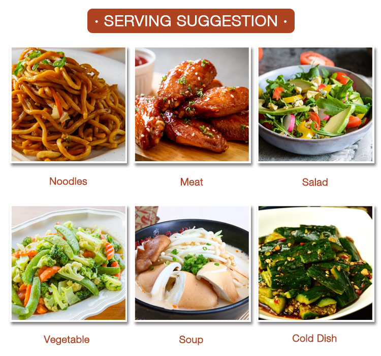 Serving Suggestion - Sesame Oil Sugestão de servir - óleo de gergelim