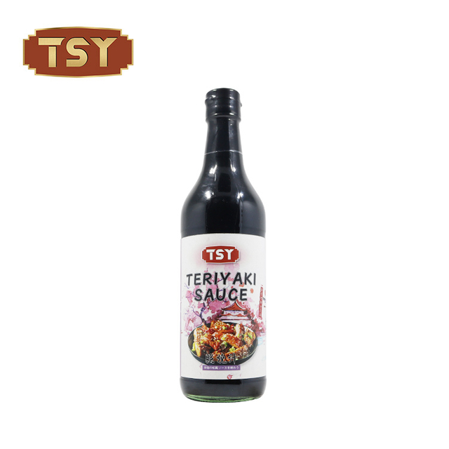 Garrafa de vidro de 625ml autêntico molho teriyaki japonês refogado