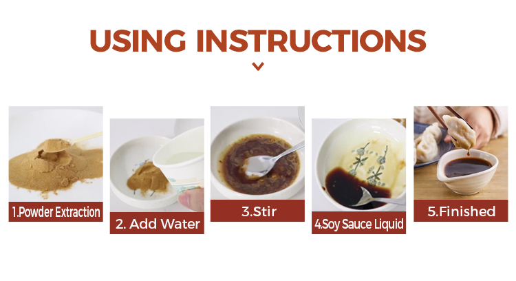 O processo de usar o molho de soja em p&oacute;