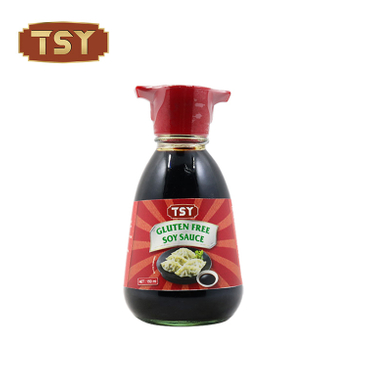 Mãe de 150 ml de vidro garrafa chinesa de molho de soja sem glúteos