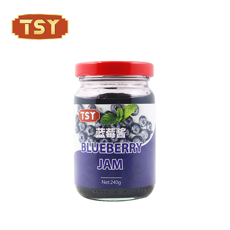 Garrafa de vidro fresco requintado frutado de geléia de mirtilo