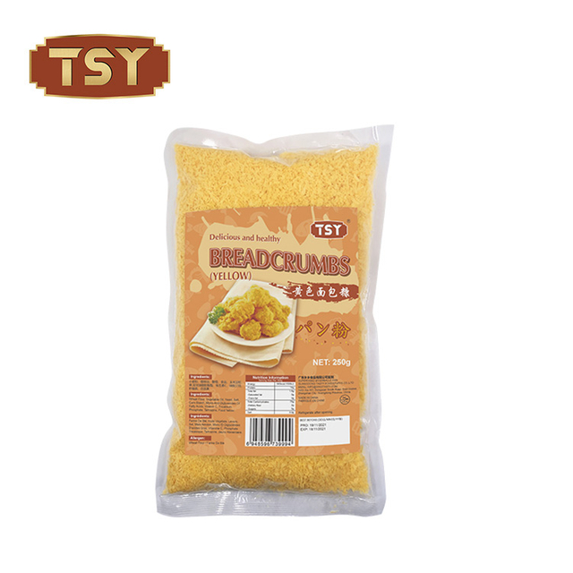500g de migalhas de pão seco de cor amarela para frango frito