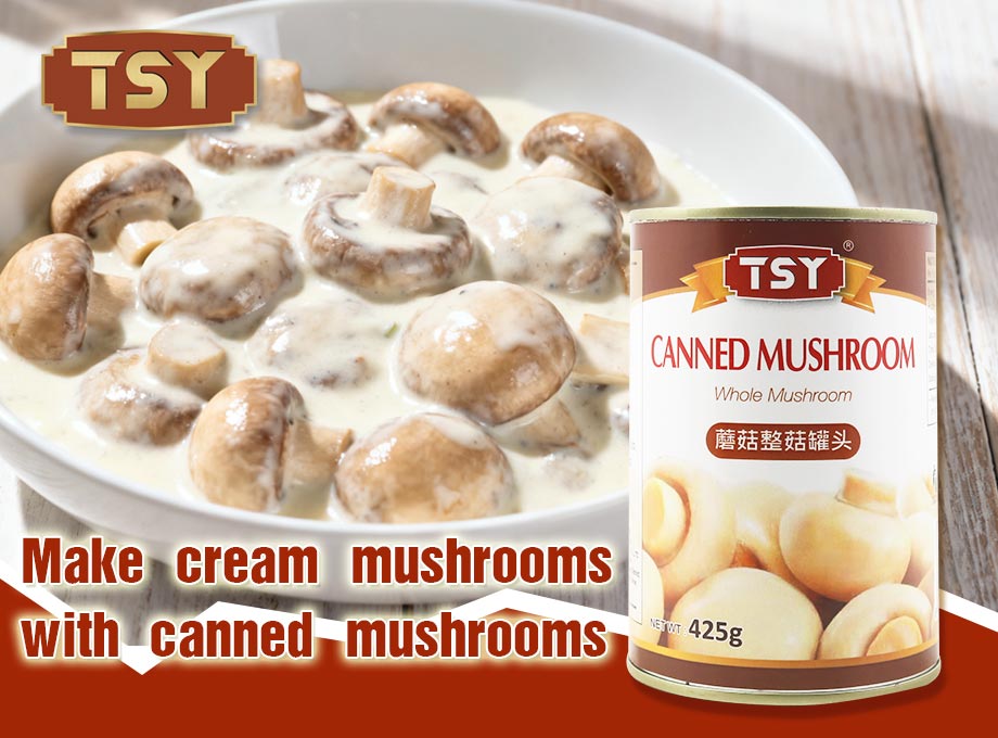 Faça cogumelos cremosos com cogumelos enlatados