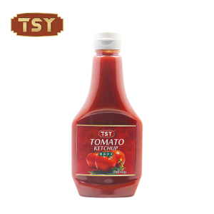 Ketchup de tomate fresco saboroso azedo da garrafa plástica 340g para cozinhar