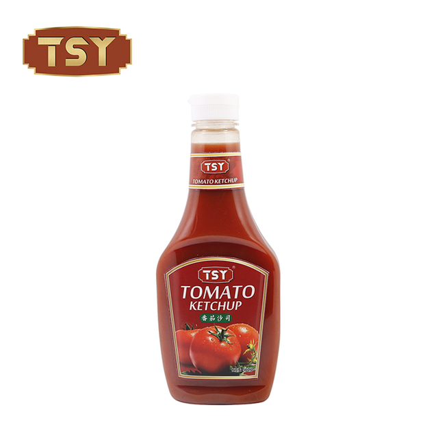 340g garrafa plástica azeda saborosa ketchup de tomate fresco para cozinhar