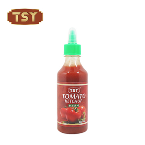 Ketchup de tomate estilo restaurante com garrafa de apertar 250g para mergulhar batatas fritas